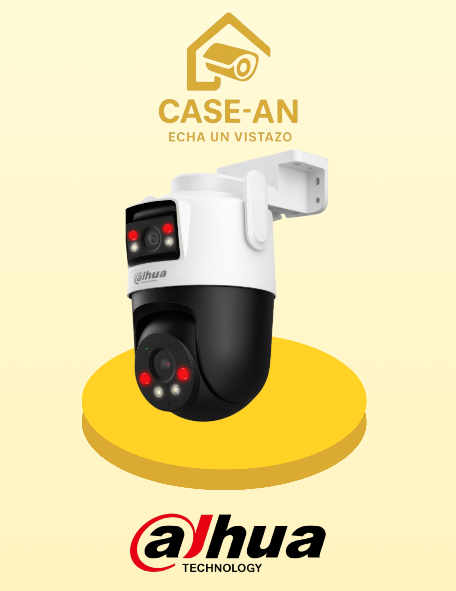Cámara IP PT Wifi Dual de 6 MP/ Dos lentes de 3 MP cada uno (fijo y PT)