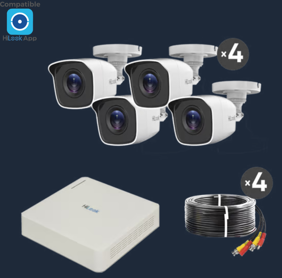 KIT 4 CAMARAS HILOOK