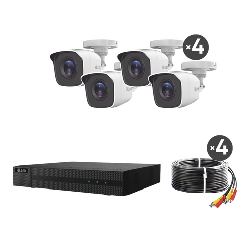 KIT 4 CAMARAS 2 MEGAPIXELES HILOOK